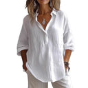 Stylish Women's Linen Blouse - Chic Design