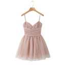 Heart-Shaped Neckline Women's Cocktail Dress with Tulle Skirt