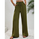 Chic Palazzos with Elastic Waist and Pocket Design