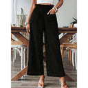 Stylish Palazzo Pants with Elastic Waist and Spacious Pockets