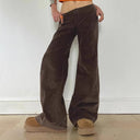 Flared High-Waisted Pants in Soft Fabric