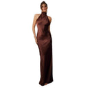 Chic Women's Evening Dress with Flowing Design and Stylish Cutout