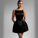 Chic Women's Cocktail Dress with Flowy Skirt