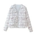 Floral Quilted Blazer for Women
