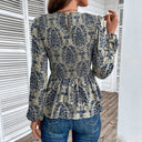 Chic Floral Puff Sleeve Blouse for Women