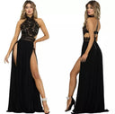 Chic High Neck Evening Dress for Women