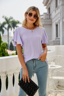 Lace-Patterned Women's Top with Flowing Design