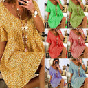 Chic Women's Summer Dress with Flowing Sleeves and V-Neck