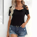 Floral Embroidered Women's T-Shirt Design