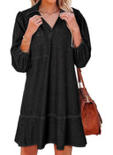 Stylish Women's Denim Dress with Chic Cut
