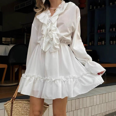 Chic Ruffle Detail Mini Dress for Women