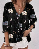 Floral Print Women's Blouse for Everyday Wear
