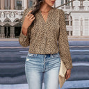 Trendy Polka Dot Chiffon Blouse for Women
