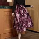 Artistic Print A-Line Skirt for Women