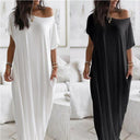 Chic Women's Maxi Dress with Functional Pockets