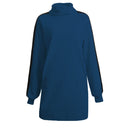 Chic Women's Sweatshirt Dress with High Collar