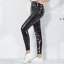 High Waist Snake Print Leggings for Women
