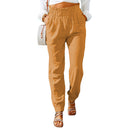 Stylish Women's Pants with Elastic Waist and Pockets