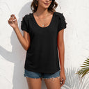 Floral Lace Trim Women's T-Shirt