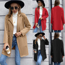 Chic Oversized Blazer Jacket with Double Button and Pocket Design