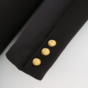 Chic Women's Blazer Jacket with Decorative Buttons