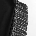 Chic Women's Trousers with Fringed Hem Design