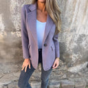 Chic Women's Striped Blazer in Timeless Design