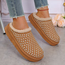 Glitter-Accent Women's Cozy Slippers