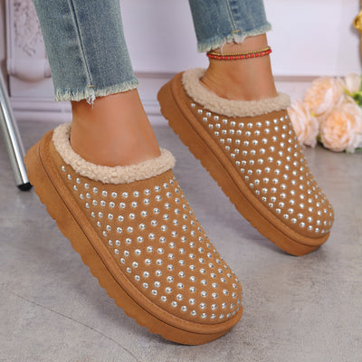 Glitter-Accent Women's Cozy Slippers