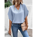 Lace-Trimmed Women's Blouse for Chic Style