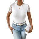 Lace Sleeve Women's Bodysuit - Chic Style