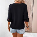 Lace-Sleeved Women's Blouse for Effortless Style