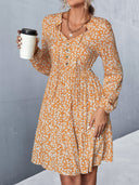 Floral Mini Dress with Ruffle Accents