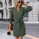 Stylish Women's Shirt Dress with Adjustable Belt