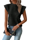 Stylish Structured Short Sleeve Blouse for Women