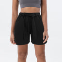 Women's Stylish Pants with Elastic Waist and Side Tie