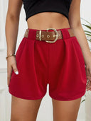 Chic High-Waist Women's Shorts with Stylish Belt