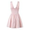 V-Neck Ruffle Cocktail Dress for Women