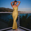 Glittering Evening Dress with Lacing for Women