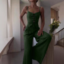 Chic Women's Corset Blouse with Lacing Design
