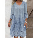 Chic Lace Dress with Artistic Embroidery