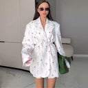 Floral Detail Women's Blazer Jacket