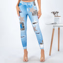 Fashionable Women's Cut-Out Leggings with Straps