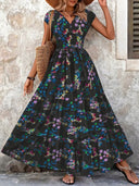 Floral Paisley Women's Maxi Dress - Flattering Design