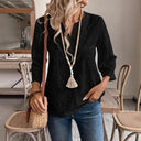 Floral Embroidered Women's Tambour Blouse
