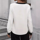 Chic Women's Blouse with Stylish Contrast Accents