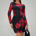 Floral Long Sleeve Women's Dress