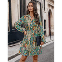Floral Print Long Sleeve Women's Dress