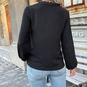 Chic Blouse with Lace Accents and Unique Design
