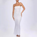 Stunning Bandeau Evening Dress with Sequins